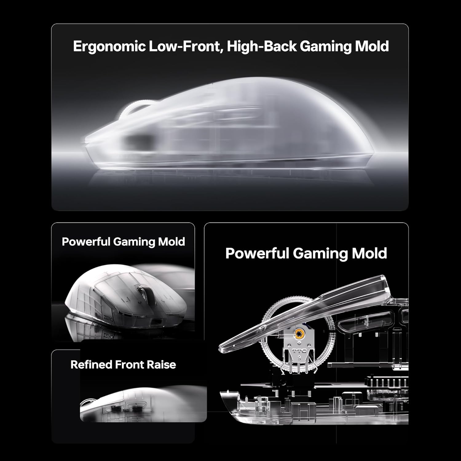 ATK Blazing Sky Zero Wireless Gaming Mouse – 44g Ultra Lightweight, PAW3950 Sensor, 8K Polling Rate, Nordic 54L15, Wired & 2.4GHz, Frosted White