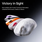 ATK Blazing Sky Zero Wireless Gaming Mouse – 44g Ultra Lightweight, PAW3950 Sensor, 8K Polling Rate, Nordic 54L15, Wired & 2.4GHz, Frosted White