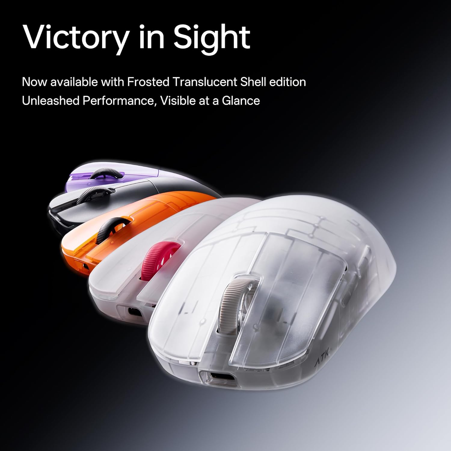 ATK Blazing Sky Zero Wireless Gaming Mouse – 44g Ultra Lightweight, PAW3950 Sensor, 8K Polling Rate, Nordic 54L15, Wired & 2.4GHz, Frosted White