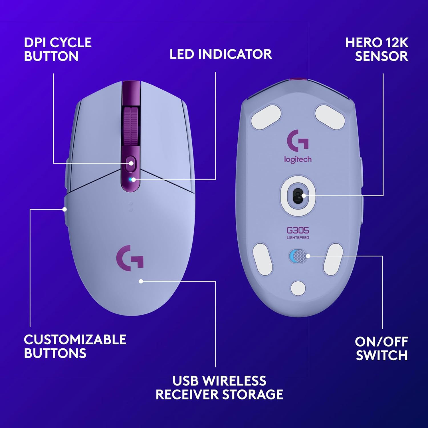 Logitech G305 LIGHTSPEED Wireless Mouse