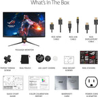 ASUS ROG Swift PG32UQX 32-Inch 4K UHD Gaming Monitor – 144Hz, Mini-LED IPS, G-SYNC Ultimate, DisplayHDR 1400, Quantum Dot, Full Array Local Dimming, HDMI, DisplayPort